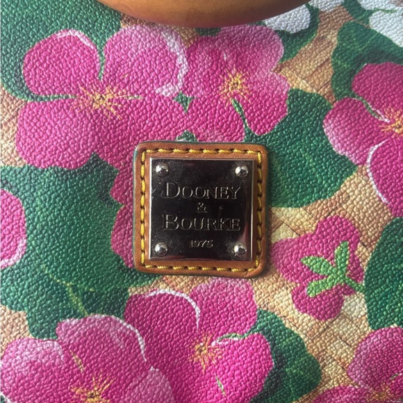 Dooney & Bourke Pink and Green Floral Satchel - Picture 3 of 13